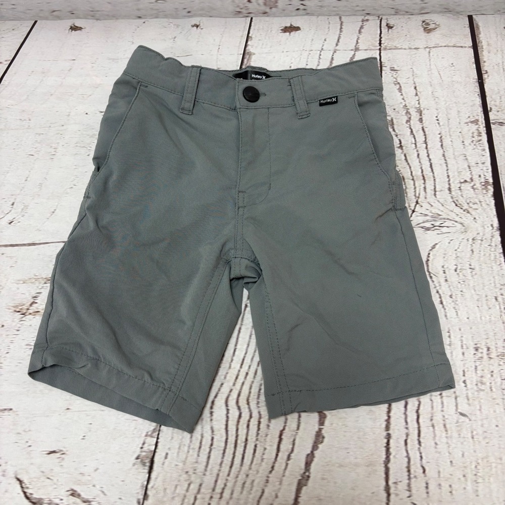 Hurley Boys H2O-Dri Hybrid Shorts Gray Size 6 Adjustable Waist Chino Style